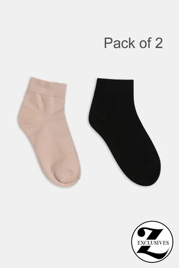 Buy Zivame Ankle Length Socks (Pack of 2) - Multicolor
